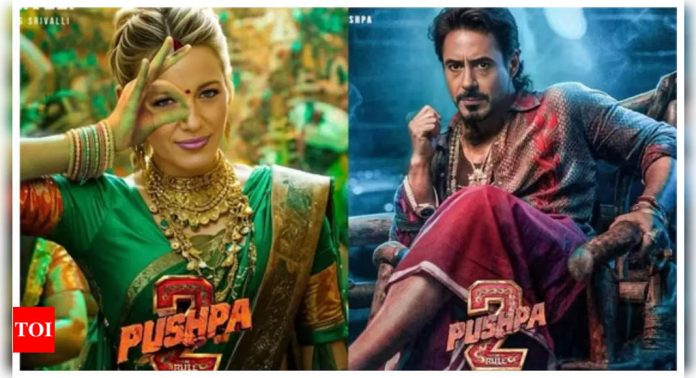AI-imagined photos of Robert Downey Jr, Keanu Reeves as Pushpa, Blake Lively, Jennifer Lawrence as Srivalli go viral; fans REACT |