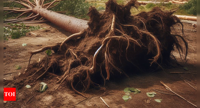 Green belt alloted for meditation centre damaged | Noida News
