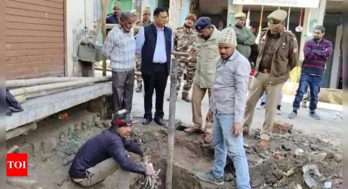 Sambhal admin starts excavating centuries-old well found near Mughal-era Shahi Jama Masjid | India News