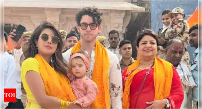 When Priyanka Chopra, Nick Jonas, and their daughter Malti Marie visited Ram Mandir, Ayodhya for a spiritual retreat |