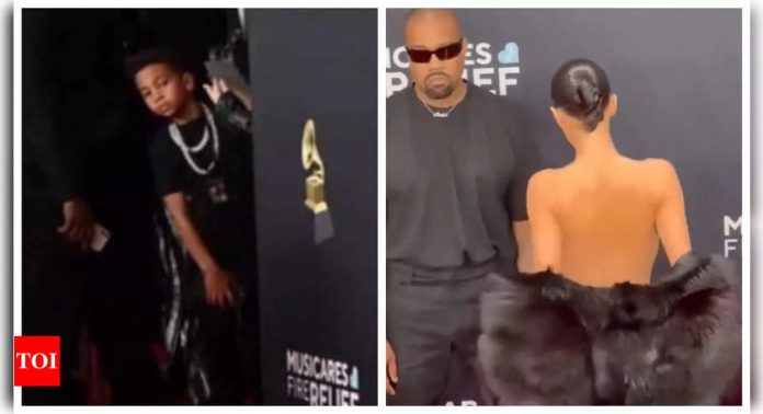 Child's SHOCKED reaction to Kanye West's wife Bianca Censori’s revealing Grammy look goes viral; Netizens call for arrest over 'indecent exposure' |