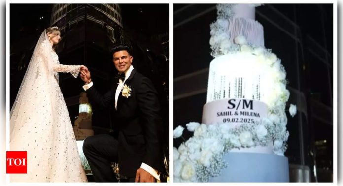 Style actor Sahil Khan gets married to 22-year-old Milena Alexandra at Burj Khalifa in Dubai on Valentine's Day; shares video of 7 tier wedding cake - WATCH |