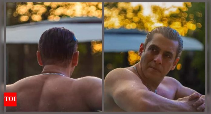 Amid re-release of 'Andaz Apna Apna', Salman Khan flaunts ripped body in shirtless pool photos' captions it 'Eelo Ji Sanam Hum Aa Gaye' |
