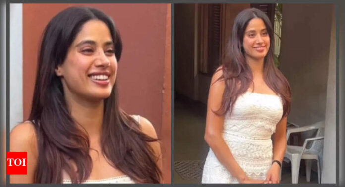 Janhvi Kapoor REPEATS her Rs 64K breezy white birthday dress for a work meeting - VIDEO |