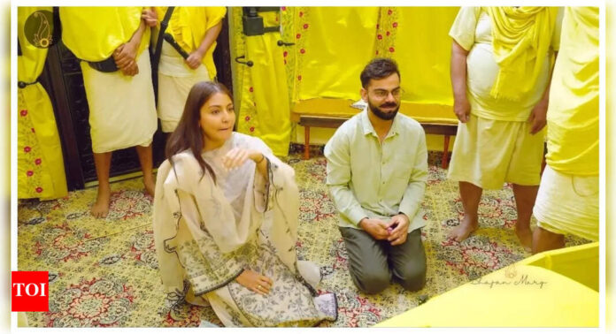 Anushka Sharma visits Vrindavan with Virat Kohli after his retirement from Test cricket; asks Premanand Maharaj 'Kya naam jap se ho jayega?' - WATCH video |