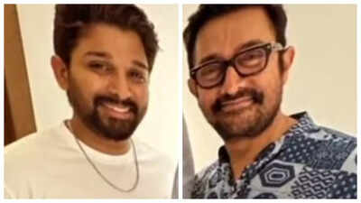 Allu Arjun SPOTTED at Aamir Khan's residence; sparks speculation of secret film in the works
