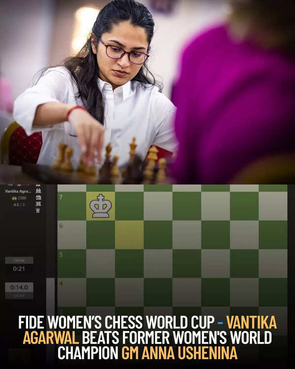 Vantika Agrawal stuns former world champion