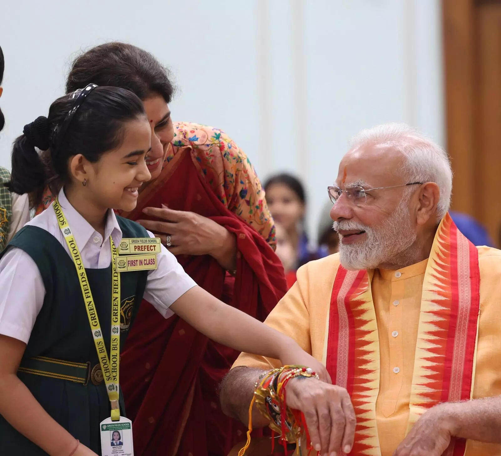 PM Modi celebrates Raksha Bandhan at his residence