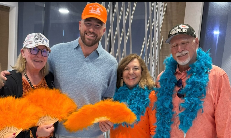 Travis Kelce and his family