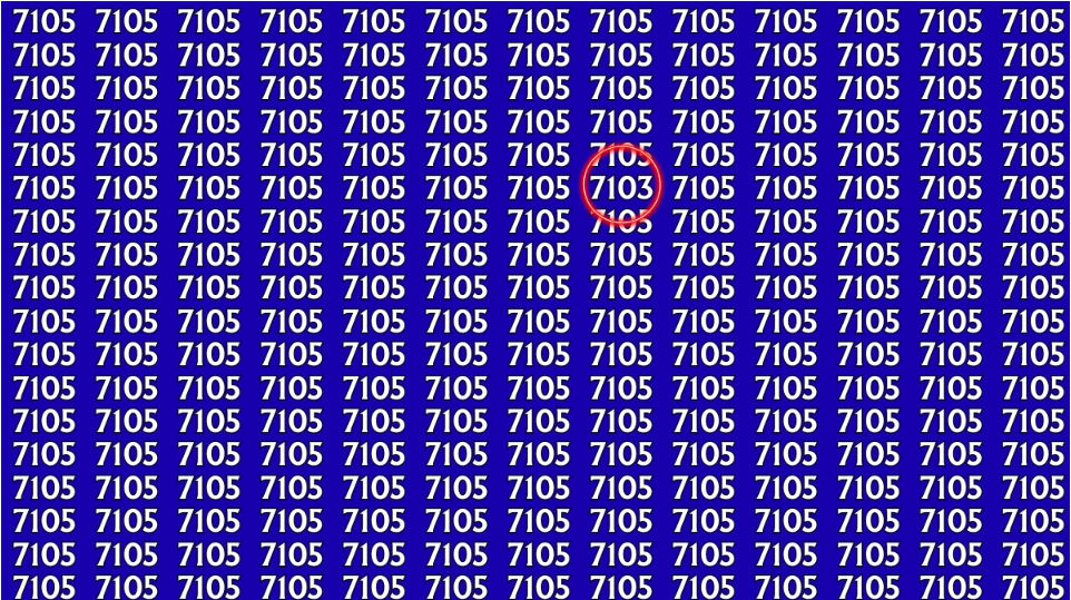 Spot the number