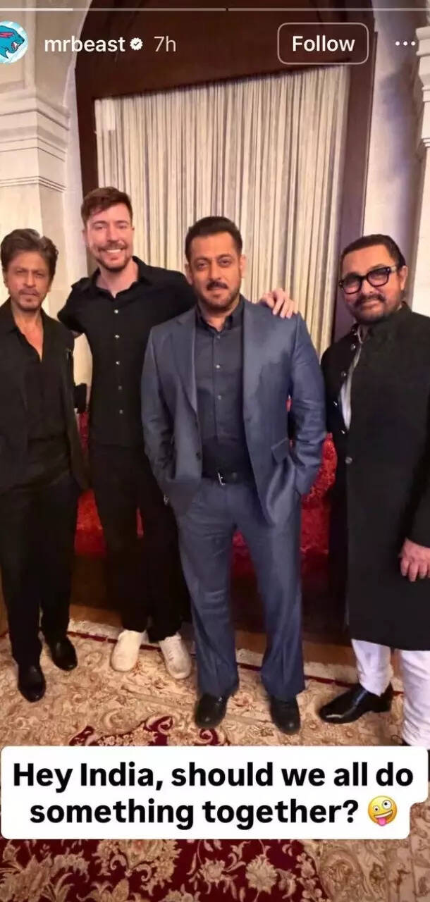 MrBeast with Shah Rukh Khan, Salman Khan and Aamir Khan (1)