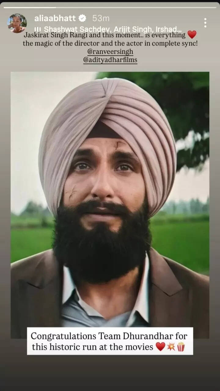 Alia review Dhurandhar 2