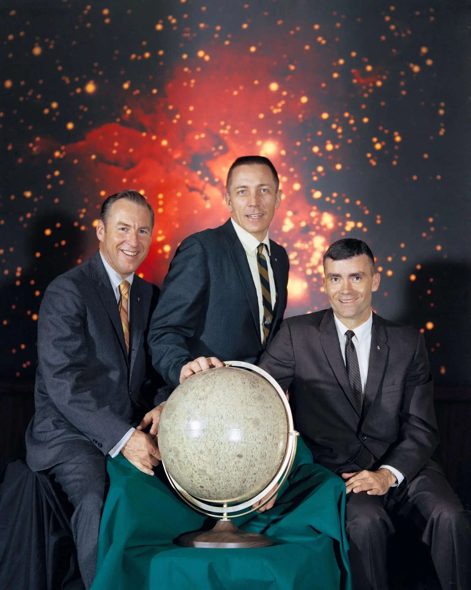 From left to right are mission commander Jim Lovell, command module pilot John Swigert and lunar module pilot Fred W Haise (Image/Nasa)
